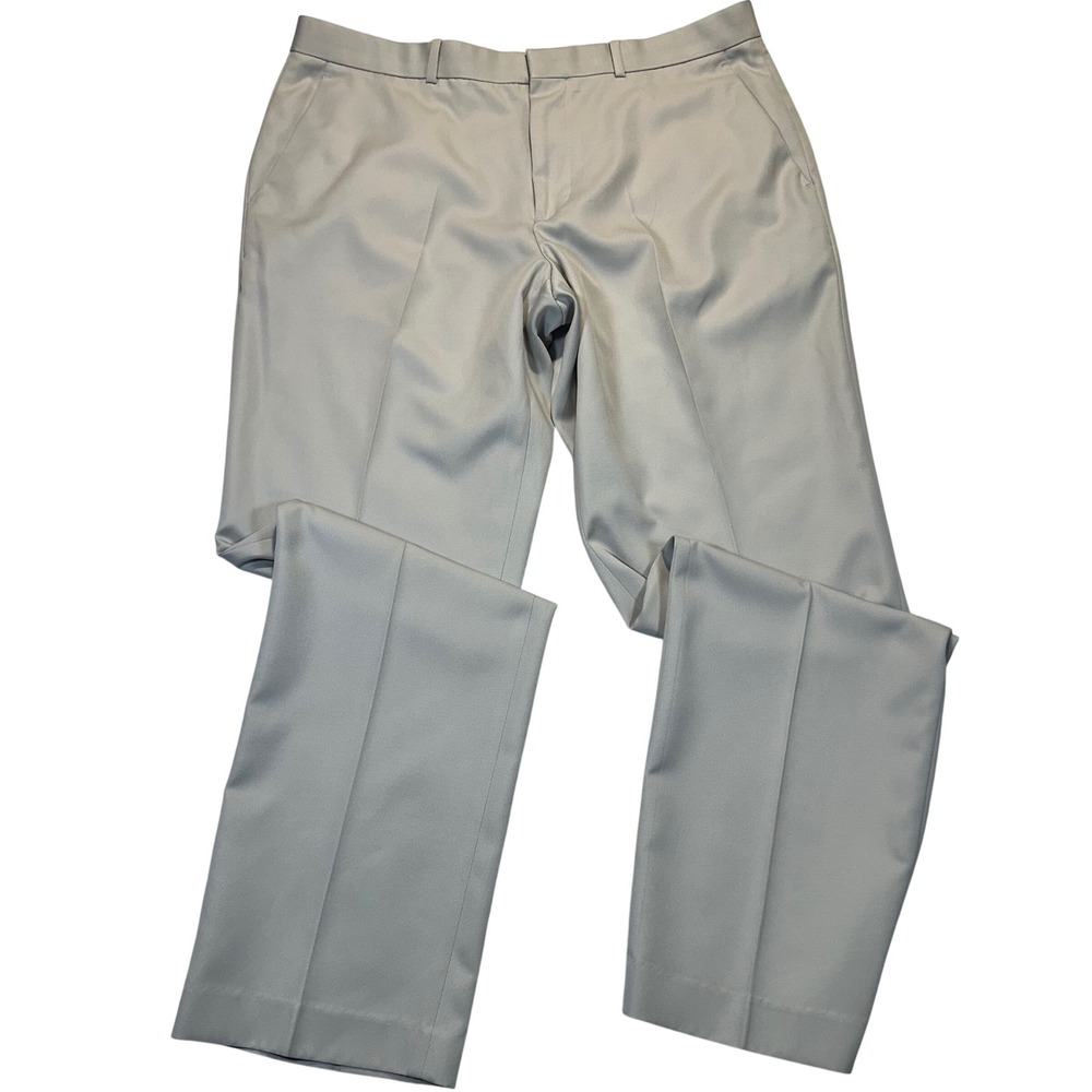 Perry Ellis Portfolio‎ Folio-Flex Mens Modern Fit Tan Dress Pants 36x32 Flaws